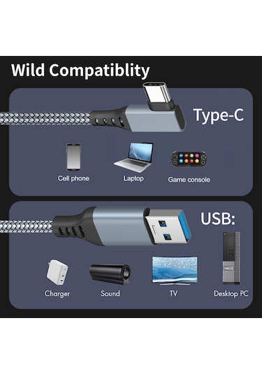 Reedark Vr Kablo 5gbps Yüksek Hızlı Veri Aktarımı, Vr Sanal Gerçeklik Başlığı Ve Pc Oyun Bağlantısı İçin Uyumlu