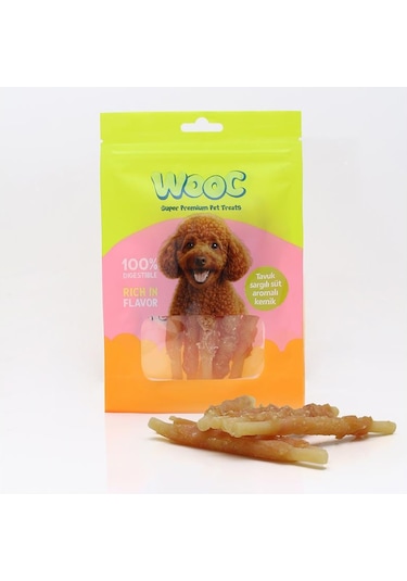 Wooc Tavuk Sargılı Süt Aromalı Köpek Ödülü 75 Gr
