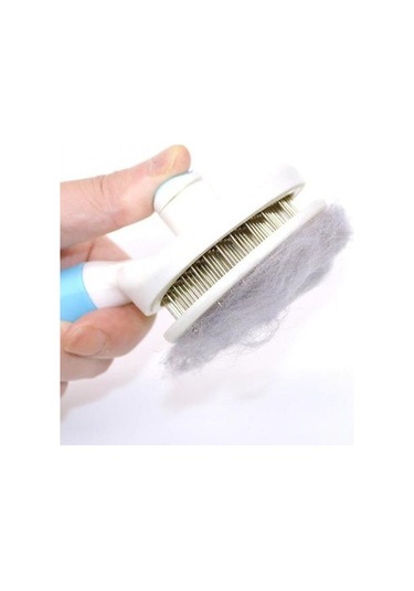 Pet Tarak Kedi Fırça Saç İlk Köpek Saç Fırçası Pet Kendinden Temizleme İğne Tarak Mavi