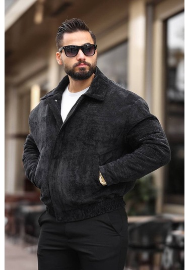 Unisex Yeni Sezon Kapitone Dolgulu Oversize Vintage Siyah Kadife