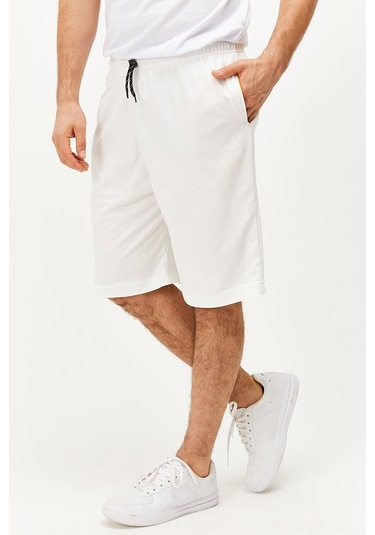 Wingetstar Cepli Bağcıklı Erkek Bermuda Şort Ekru