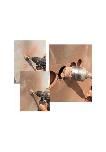 1set Sds Plus Beton Delme Testeresi Elektrikli İçi Boş Matkap Ucu