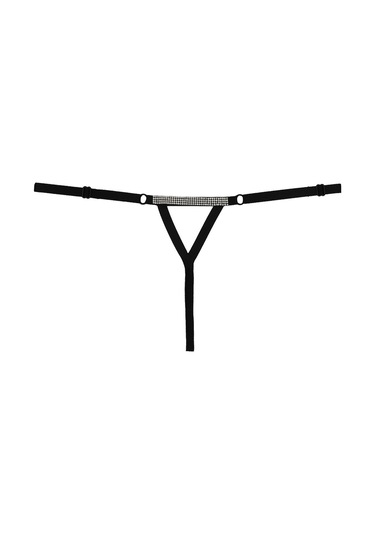 Magic Form 369 Kadın Bedeni Ayarlanabilir Taşlı String Külot-siyah Siyah