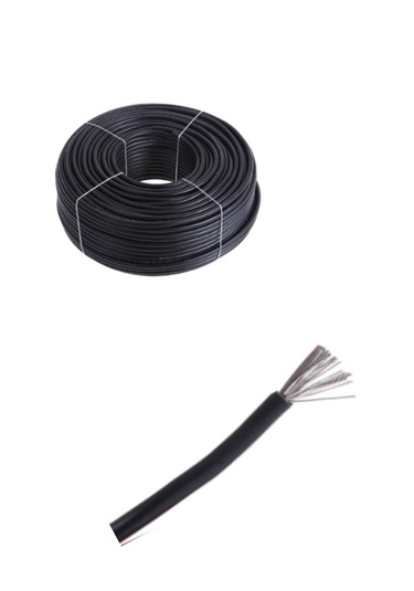 1X6Mm Marin Kablo Siyah 5 Metre - Tekne Yat Solar Kablo Siyah