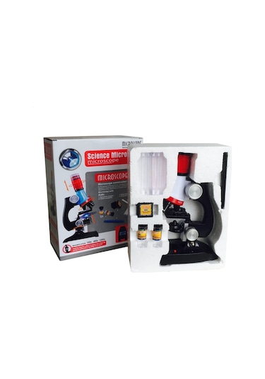Microscope mikroskop öğrenci seti 21cmx7,5cmx12cm  LED 100X, 40
