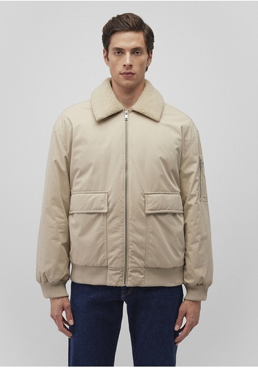 Mavi - Dik Yaka Bej Bomber Ceket 0110465-86559 Bej