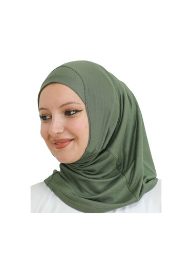 Spor Başörtüsü Kadın Hazır Giyim Türban Viskon Eşarp Şal - Haki Haki