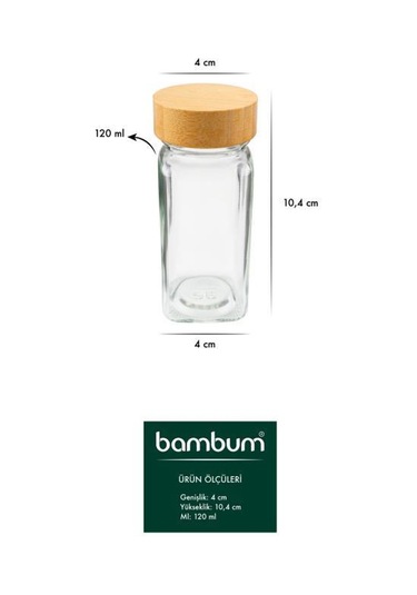 Bambum Mima - Peçetelik Ve Baharatlıklı 2'li Yağdanlık Küçük Ahşap