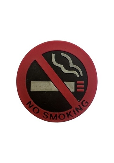 4 Adet Fosforlu 5 Cm Yuvarlak  Ufak Sigara Içilmez Uyarı Etiketi