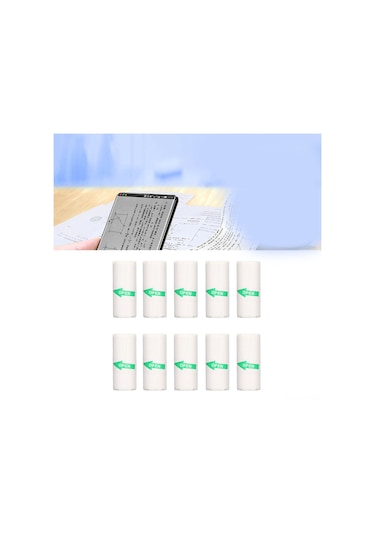 Moveevo 57x25mm Transparan Termal Yazıcı Kağıdı - Kendinden Yapışkan, Etiket/fotoğraf Yazdırma, 10'lu Paket 10 Rulo