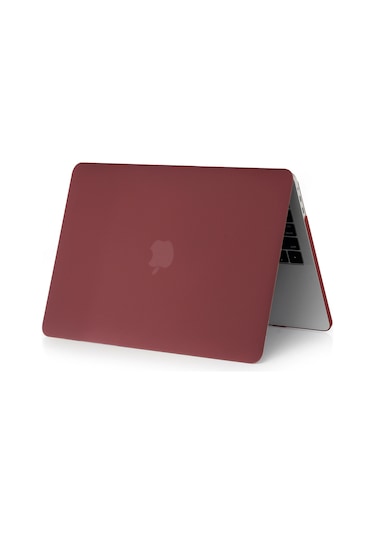 Arabulalaca Macbook Air 13" 2020 A2337 M1 İşlemcili Mat Doku Hardcase Kılıf Bordo