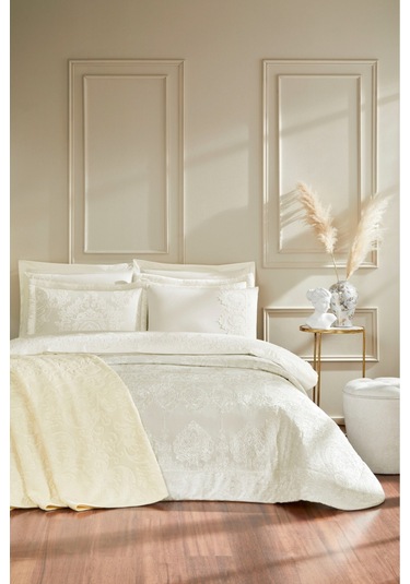 Özdilek Harmony Çeyiz Seti 10 Parça Krem Çok Renkli