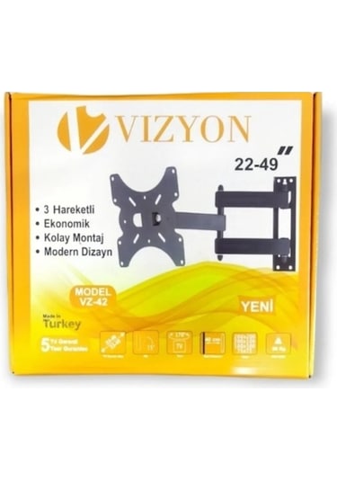 Vizyon 26" - 42" 3 Hareketli Lcd Askı Aparatı