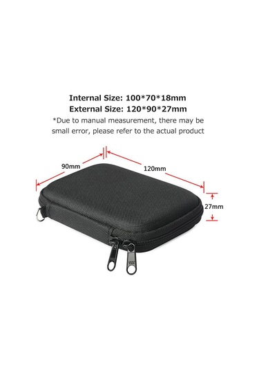 Moveevo Siyah Nilon Mouse Çantası -  Magic Mouse 2 Uyumlu Taşınabilir Depolama Kutuğu Siyah