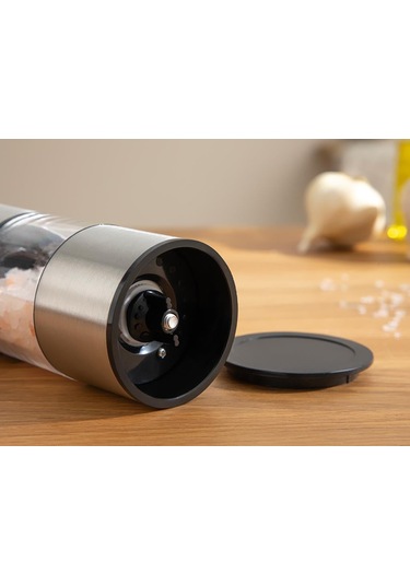 English Home Blake Çelik Pilli Otomatik Değırmen Silver Gümüş