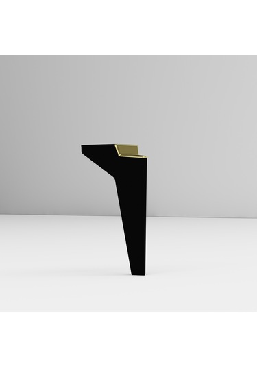 Elegance 19 Cm Sehpa,tv Ünitesi Mobilya Ayağı 5 Adet Siyah-altn