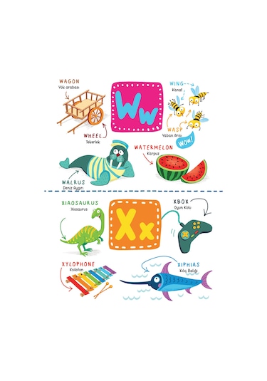 A'dan Z'ye Eğlenceli Resimlerle İngilizce İlk 200 Kelime