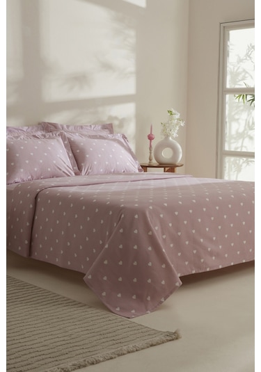 Karaca Home Amour %100 Pamuk Çift Kişilik Pike Takımı Pembe Pembe