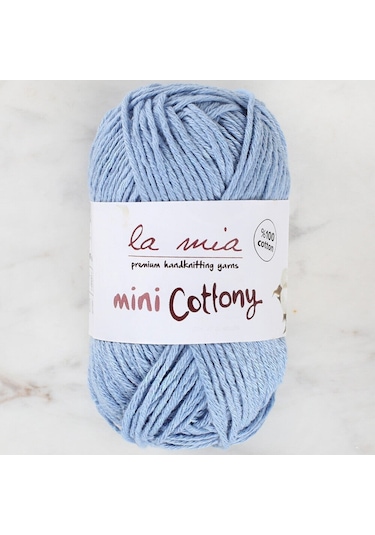 La Mia Mini Cottony 25 Gr Mavi Bebek El Örgü İpi -