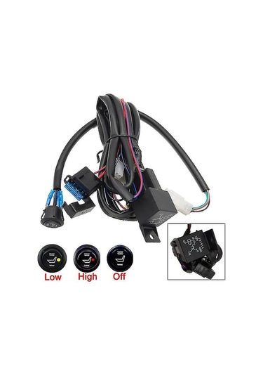 Kış İçin Universal 12v Karbon Fiber Otomobil Koltuk Isıtıcı Seti, Dairesel Anahtar, Yüksek/düşük Sıcaklık Ayarı, Özel Konfor Koltuk Kılıfı