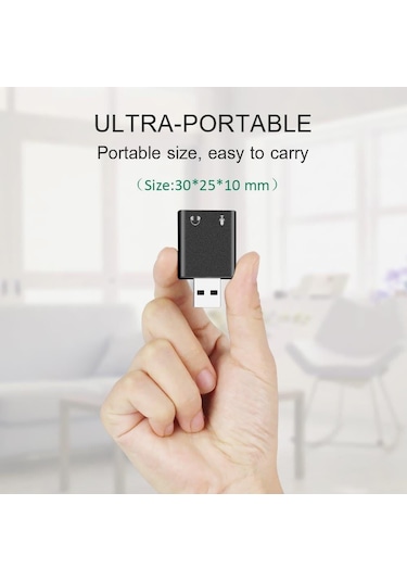 Usb 7.1 Ses Kartı Sound Card Usb Mikrofon Kulaklık Çevirici