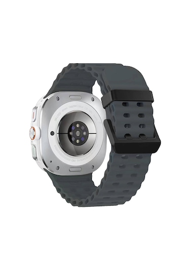 Butam Bilişim Galaxy Uyumlu Watch Ultra 47mm Krd-118 Tırtıklı Tasarım Silikon Kordon-lacivert