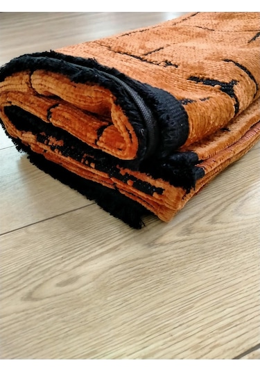 Çam Halı Bodrum Bdr 118 Kiremit Özel Latex Kaymaz Tabanlı Kilim