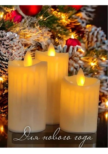 Honmex Led Mum 3'lü Set, Canlı Alev Efekti, 7-9-11cm, Ev Dekoru, Safe Kullanım, Sıcak Işık, Ev/ofis/özel Günler Beyaz