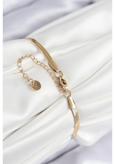 316l Çelik Nazar Boncuk Detaylı Yonca Model İtalyan Zincir Gold Renk Kadın Bileklik Çok Renkli