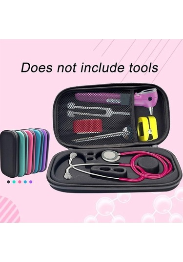 Dancemonkey Sert Kabuk Seyahat Çantası, Stetoskop, Kalem Organizatör, El Feneri, Cımbız Bant, Siyah06 Altın Altın