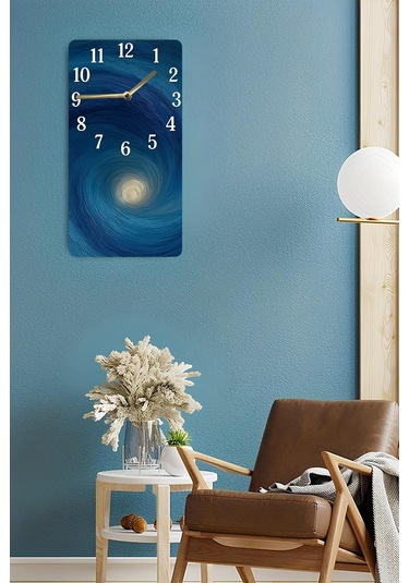 Uv Baskı Mdf Tablo Saat 30x60 Cm Dekoratif Tasarım Usd247 Ahşap Saat Usd247