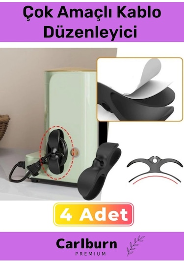 Özel Üretim Bilgisayar Notebook Şarj Kablosu Mutfak Çok Amaçlı Kablo Sarma Düzenleyici 4 Adet