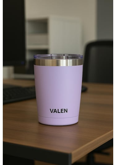 Çift Duvarlı Vakumlu Kahve Bardağı 340ml / Lila