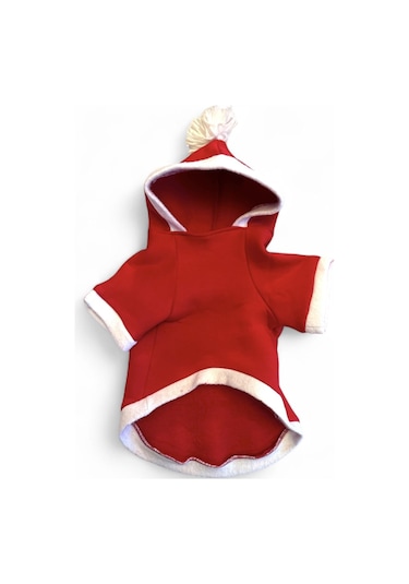 Buddy Kapşonlu Yılbaşı Kedi Sweatshirt Noel