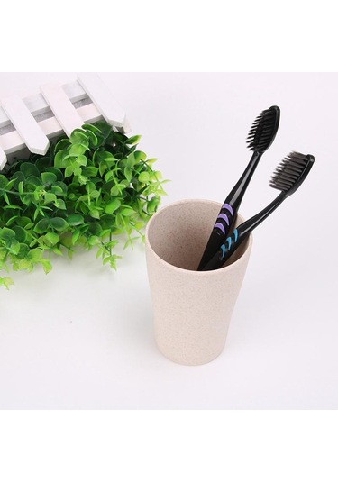 10 Adet/paket Yumuşak Bambu Kömür Nano Diş Fırçası Siyah Diş Fırçası Diş Kişisel Diş Bakımı