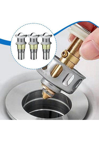 Suntek 3 Parça Lavabo Gider Tıkacı Silikon Conta Sağlam Stil D