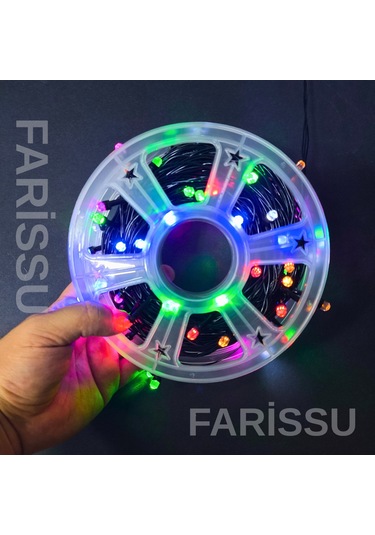 25 Metre Rgb Renkli Led Işık Zinciri Fişli 8 Modlu Dış Mekan Dekoratif Aydınlatma RGB