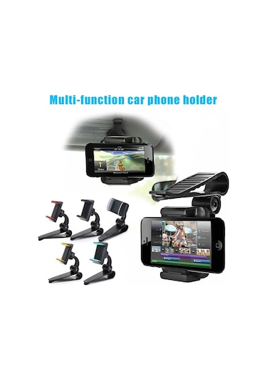 Qinuo Store Araba Güneş Vizörü Dağı Cep Telefonu Tutucu Klips Evrensel 360 Döner Braketler Yurt Dışından