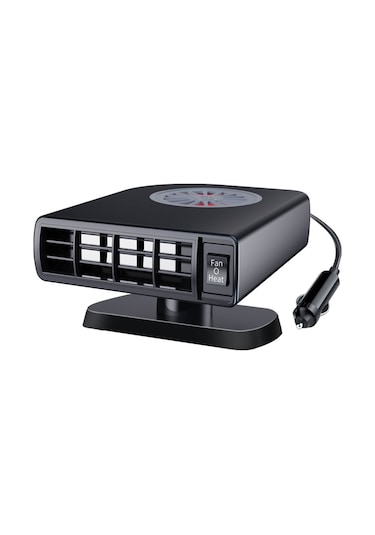 Reedark 12v/24v Araç Isıtıcı - Taşınabilir Hızlı Defrost Ve Sis Çözücü - Siyah