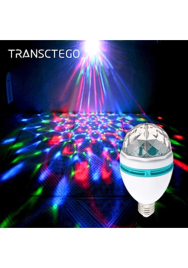 Led Disko Lamba Dönebilen Işıklı Parti Disco Lambası Çok Renkli