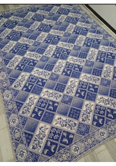 Savan Dokuma Halı Örtüsü 6m² 200 300 Kale Mavi2 Mavi