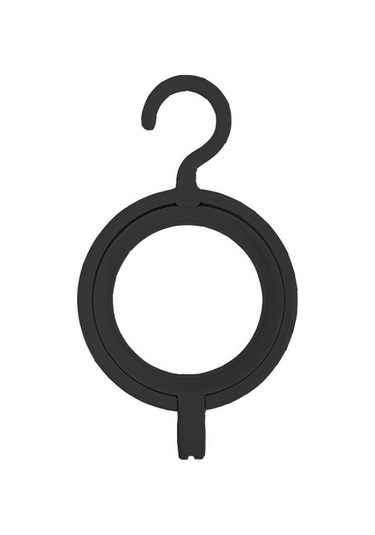 Mufunye Siyah Dönerli Çok Amaçlı Takı-yelek-sapka Depolama Rafları, Kapı Arka Takma Clipli Organizatör 1 Adet Siyah