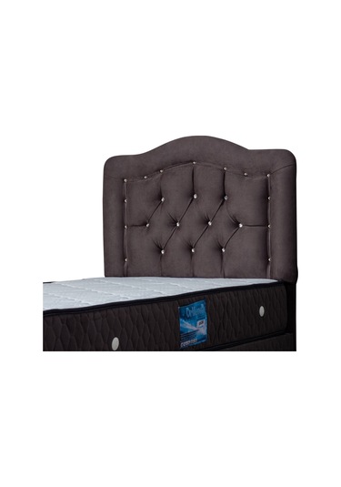 Setaymobilya Baza, Şah Antrasit Tek Kişilik Baza + Başlık + Deluxe Yatak