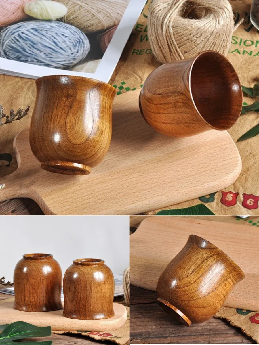 Eco-home.stıle Ahşap Mutfak Eşyaları Seti, Kahverengi Fincan, 2 Adet 261422798 Aromatik