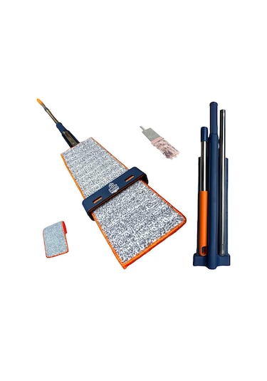 Kendinden Sıkmalı Mikrofiber Mop Kendini Temizleyen Mop Yedek Bez Hediyeli New