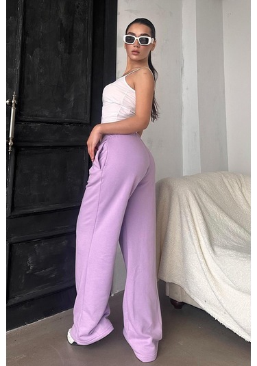 Madmext Lila Bol Paça Kadın Eşofman Altı Mg2279 Lila