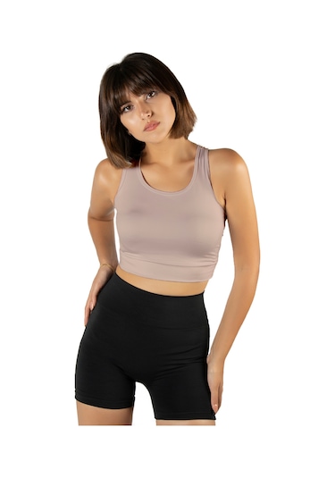 Terapi Men Taş Sırt Detaylı Fitted/vücuda Oturan Kare Yaka Spor Bluz Taş