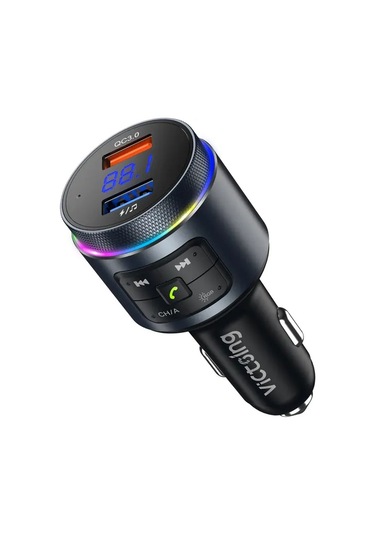 Honeybeeshop Standart V5 0 Fm Kablosuz Verici Araba Qc3 0 Led Aydınlatmalı Eller Serbest Araba Kiti Müzik Çalar