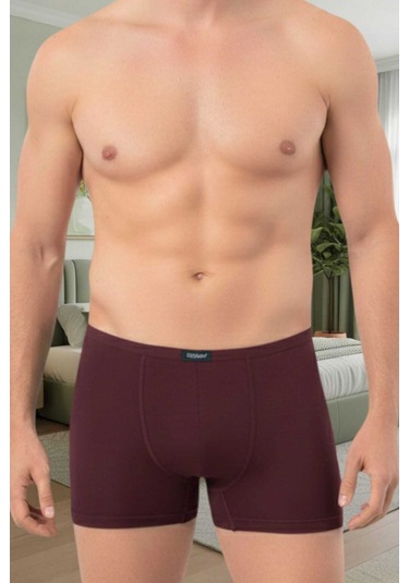 Uniquetrenders Erkek Pamuklu 3'lü Modal Boxer Bordo