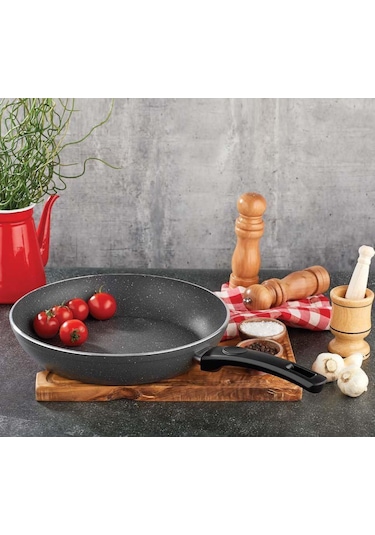 Eda Zetra 32 Cm Bagalit Kulp Granit Büyük Boy Tava